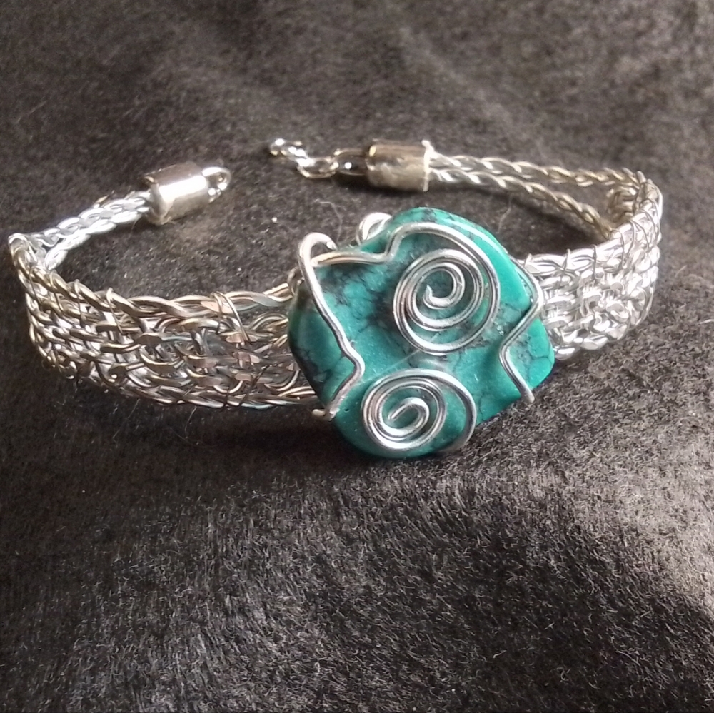 Wire wrapped bracelet